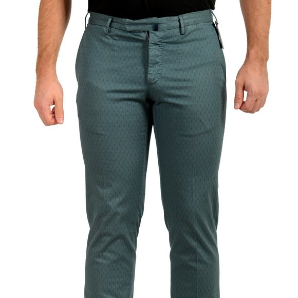 Incotex Slowear Men's Ocean Blue Flat Front Casual Pants - Picture 1 of 5